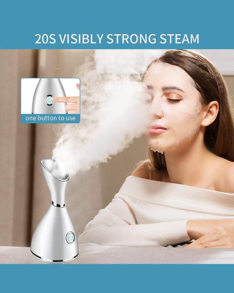 

Nano Ionic Facial Steamer Humidifier Moisturizing, White