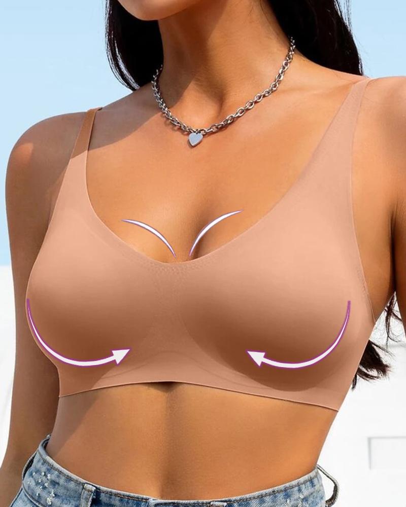 

Seamless Basics Padded Wireless Bra, Nude
