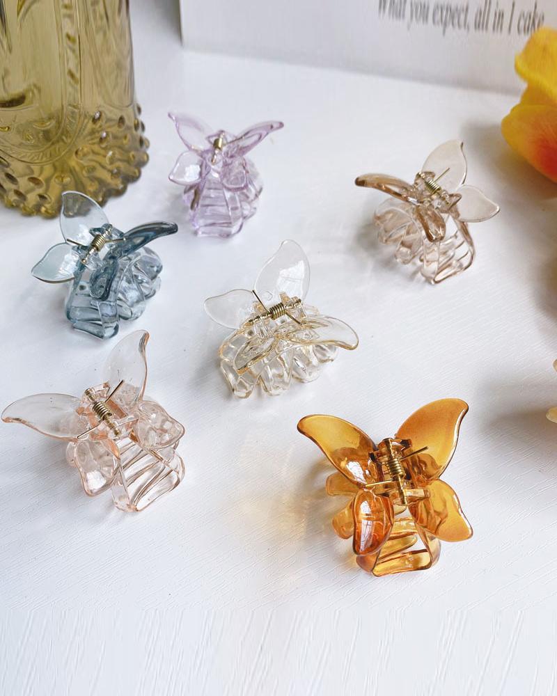 

1pc Butterfly Shaped Hair Claw, Coffee
