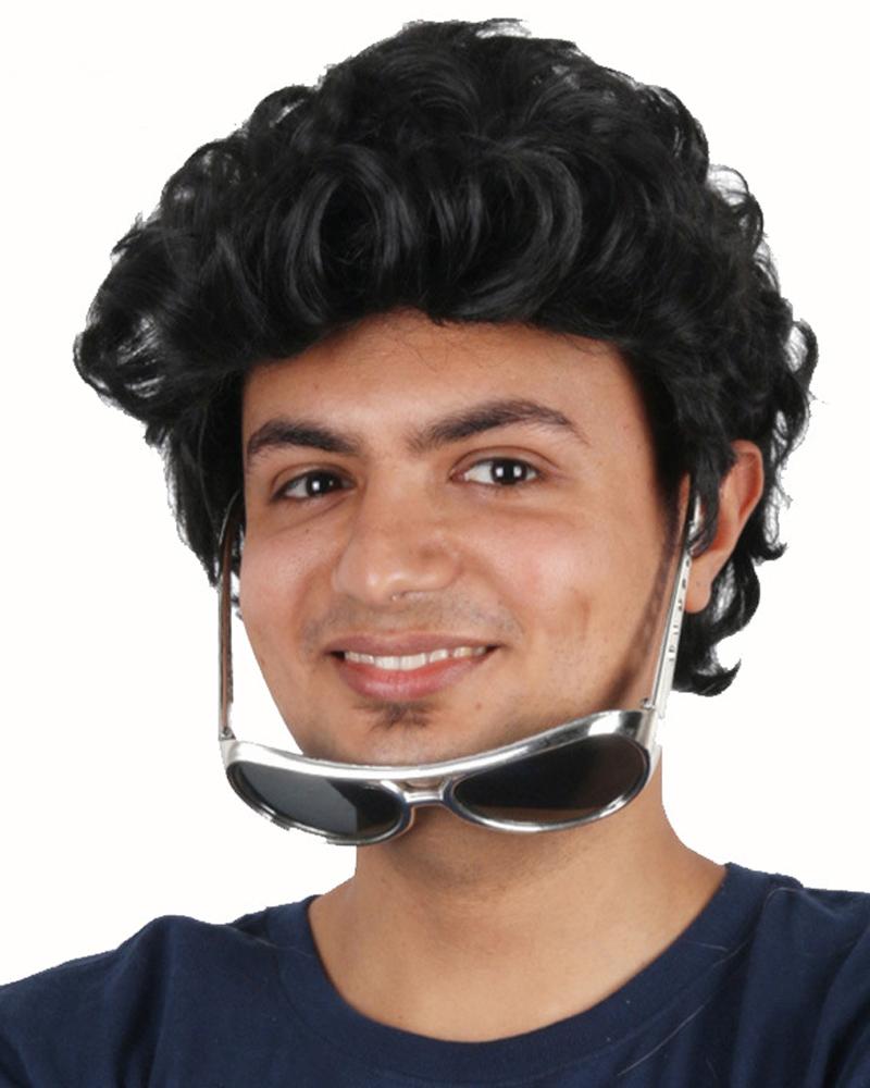 

Human Hair Wig Pixie Cut Side Part style Brazilian Hair Loose Curl Black Wig