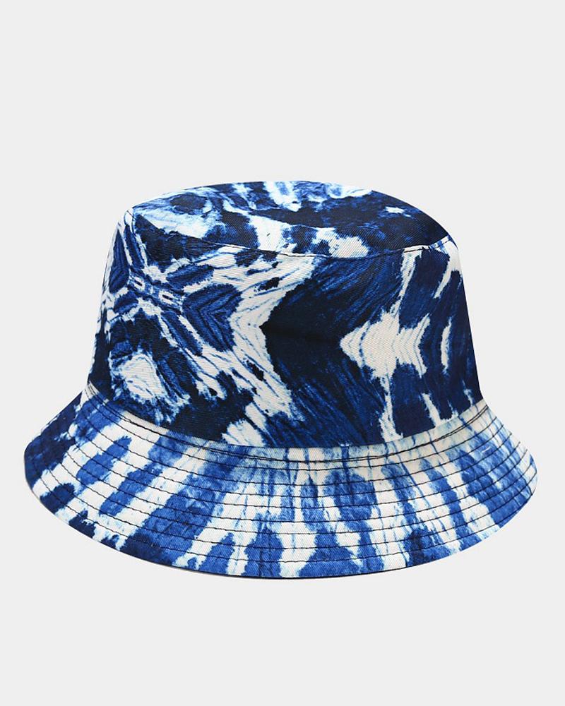 

3D Tie Dye Print Sun-protection Fisherman's Hat, Style1