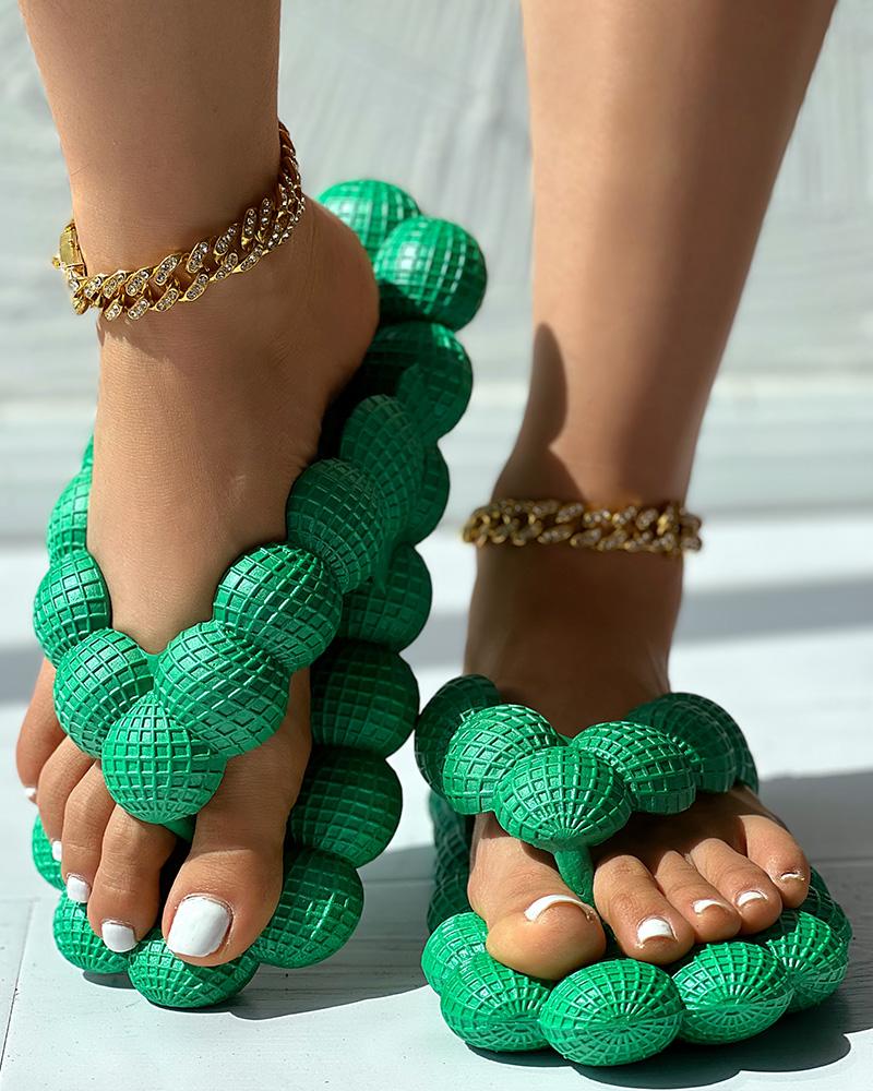 

Outdoor Soft Bubble Flip Flops, Green