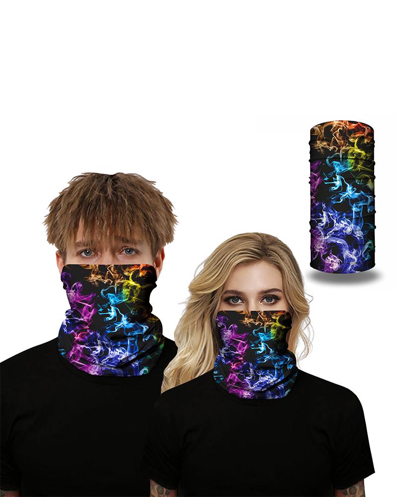 

Smoke Print Breathable Face Bandana Magic Scarf Headwrap Balaclava, Multicolor