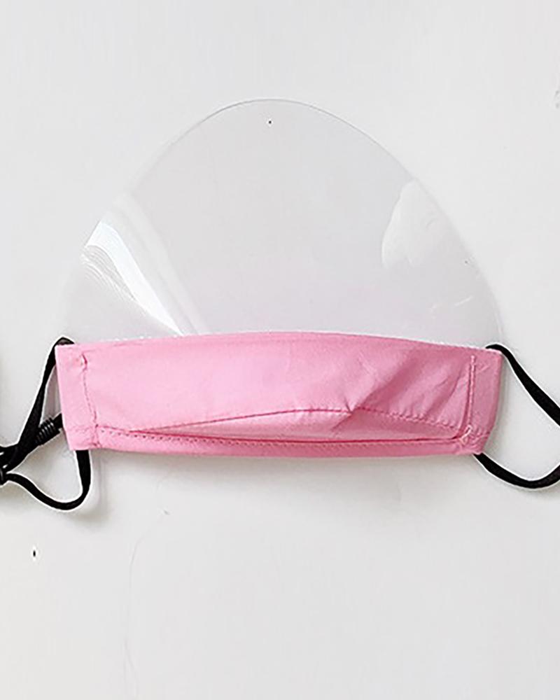 

Mouth Clear Window Visible Face Mask, Pink