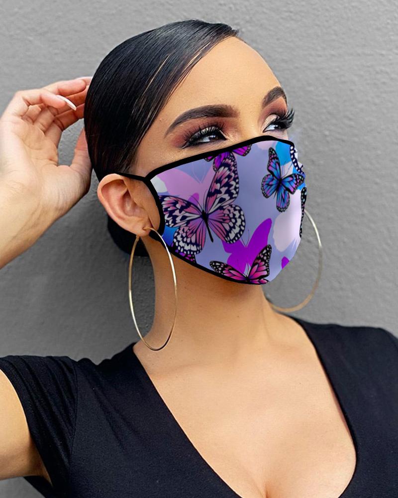 

Butterfly Print Breathable Mouth Mask Washable And Reusable, Style6