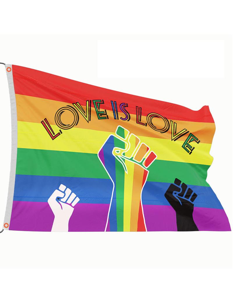 

1pc Rainbow Stripe Graphic Pride Month Decoration Flag, Style3