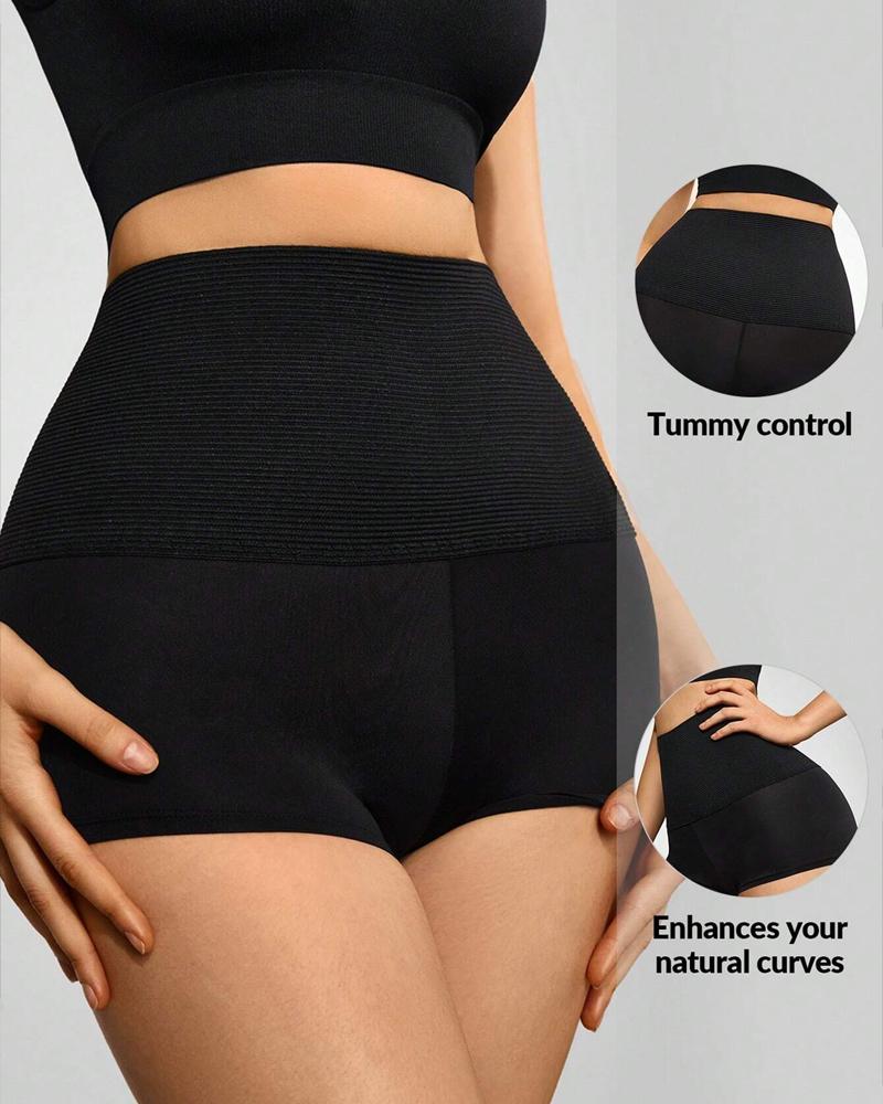 

Calcinha modeladora de cintura alta, controle de barriga, modelador de corpo, roupa íntima para levantamento de bumbum, Black