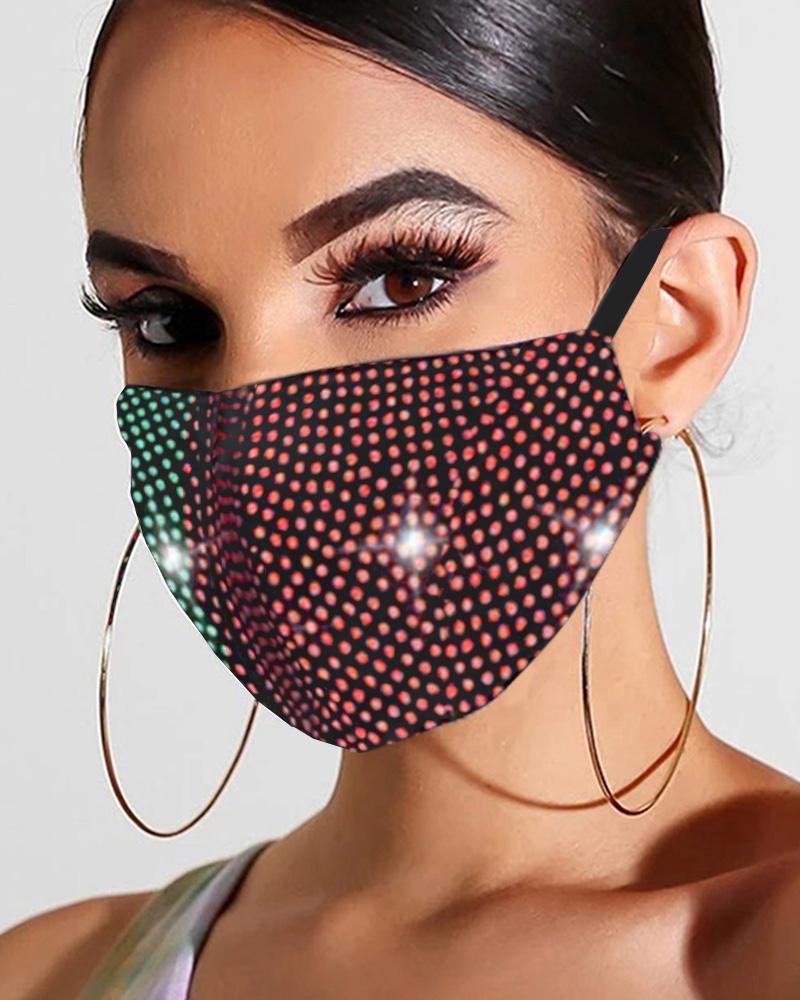 

Glitter Studded Breathable Mouth Mask Reusable, Style2