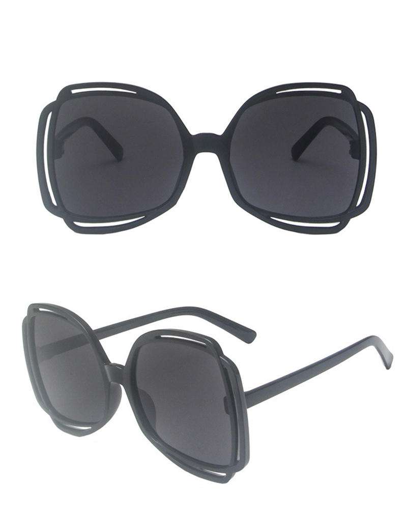 

1Pair Fashionable Hollow Sunglasses, Black