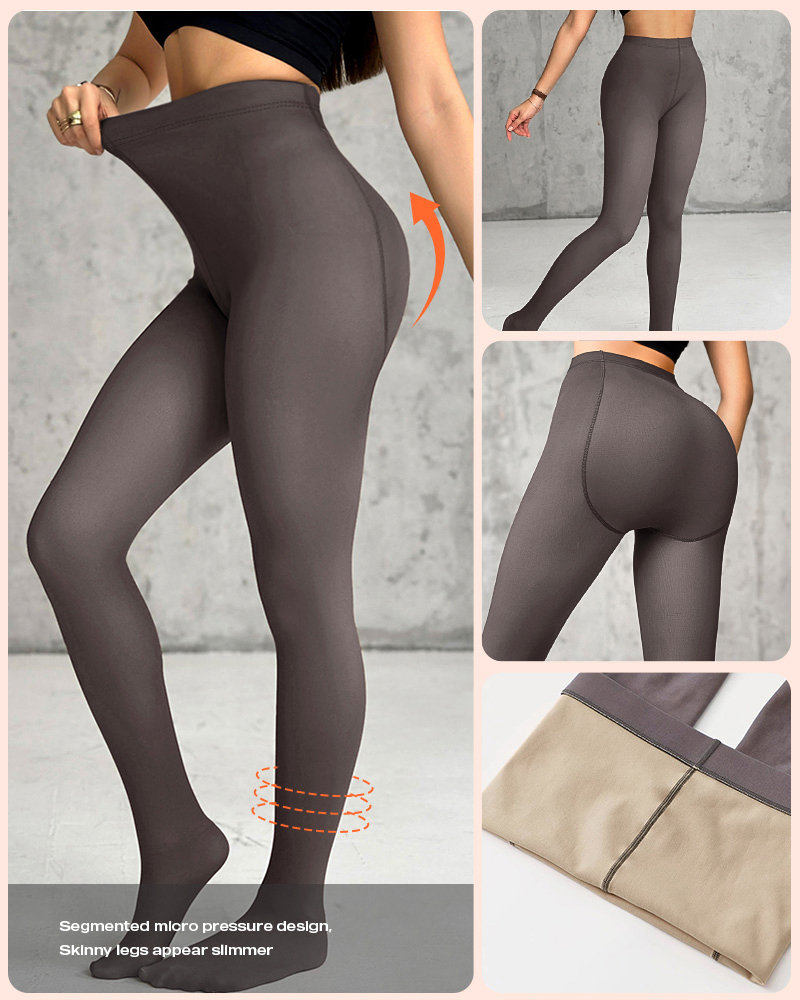 

High Waist Translucent Tights Rip-Stop Pantyhose Sheer Stockings for Reinforced Toes, Coffee
