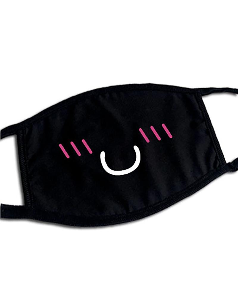 

Cute Phiz Print Ear Loop Breathable Mouth Mask, Style6