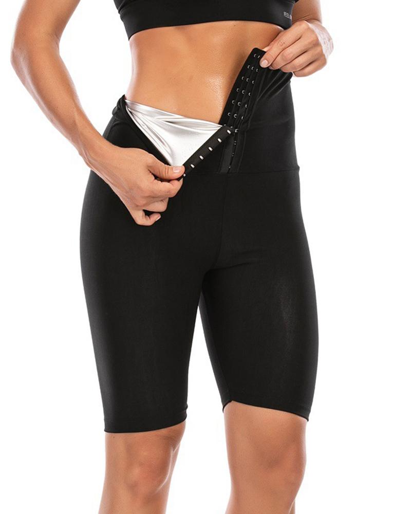 

Skinny High Waist Sport Short Pants, Black