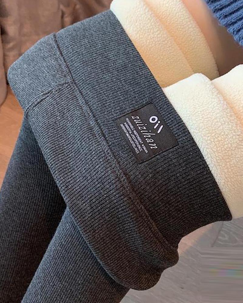 High Waist Fleece Lined Thermal Leggings