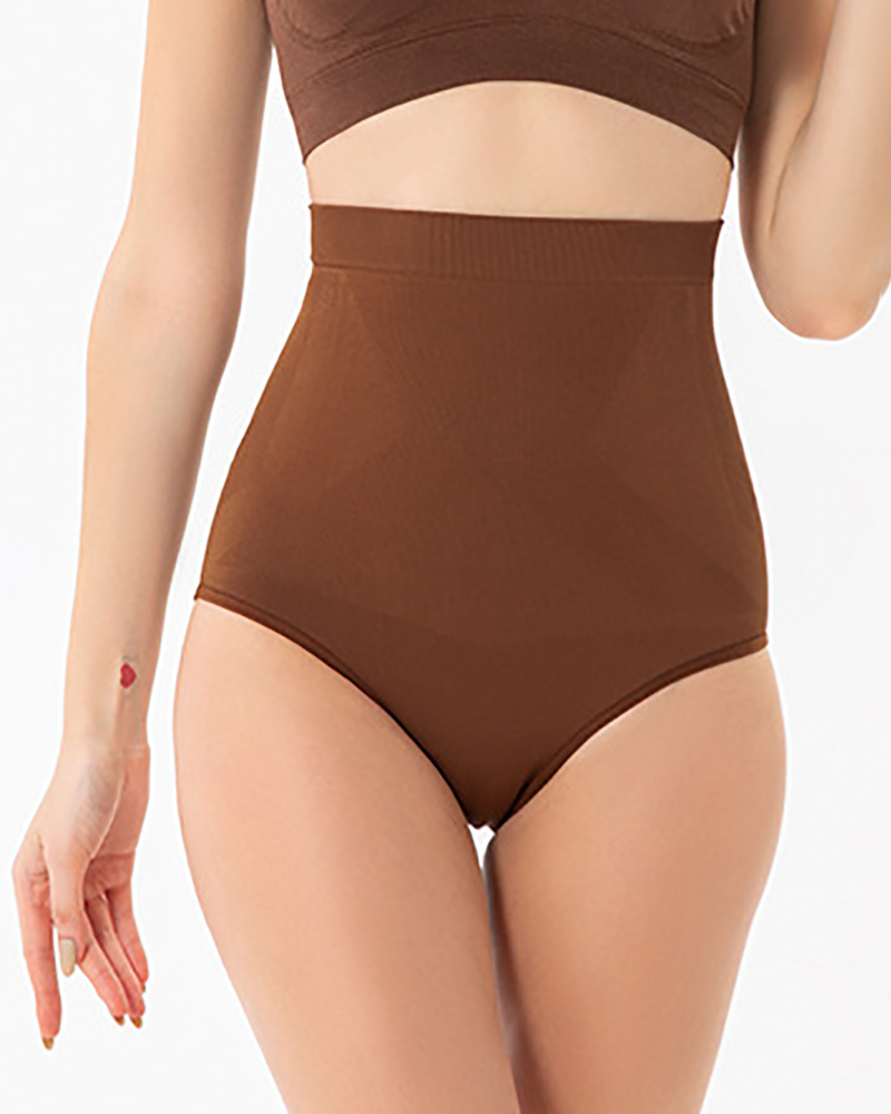 

High Waist Tummy Control Shapewear Slimming Panty, Brown