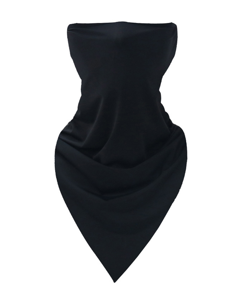

Plain Sporty Sunscreen UV Protection Thin Mask, Black