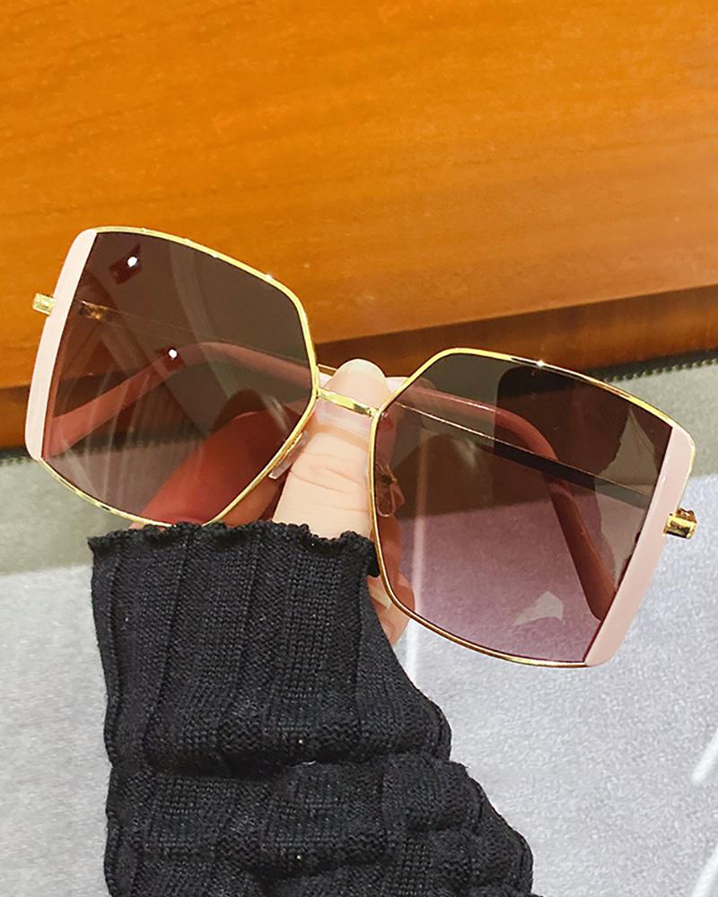 

1 par de gafas de sol tintadas con marco cuadrado de metal, Style2