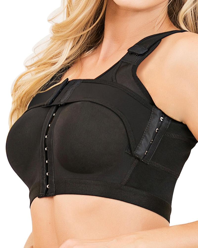 

Posture Corrector Bra Chest Brace Up Shaper Relief Humpback Shapewear With Breast Support Band, Black