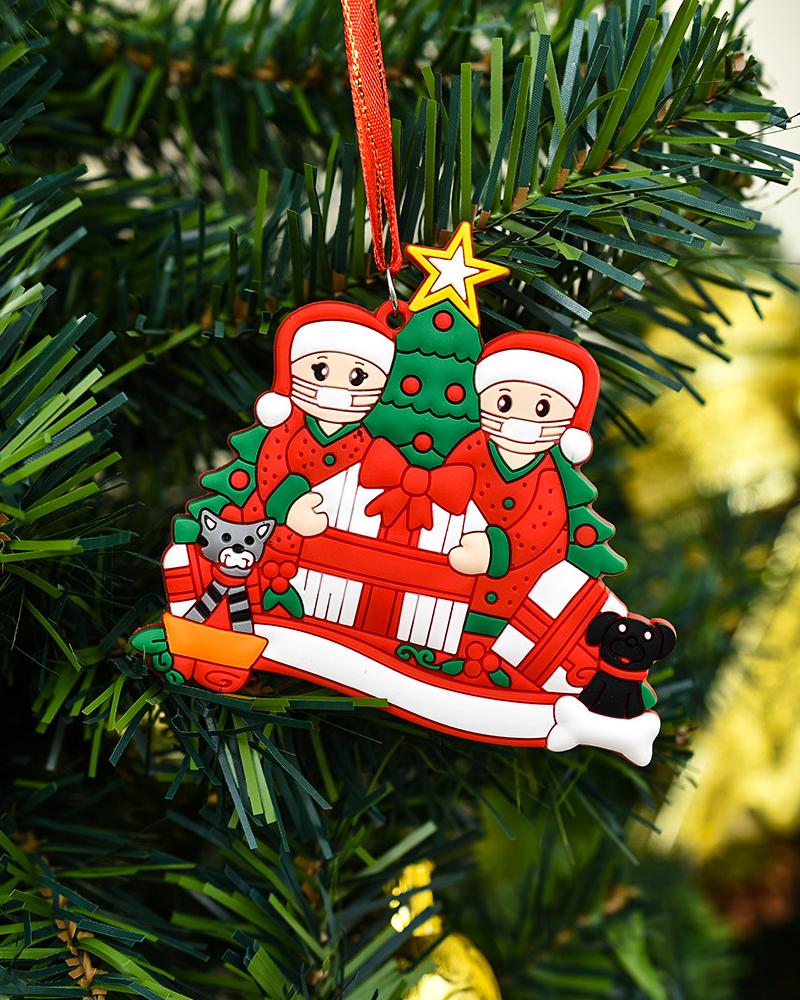 

Christmas Family Member With Mask Ornament, Style1