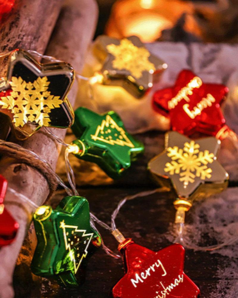 

1pc Christmas String Light 2M USB LED String Light Holiday Garden Fireplace Christmas Tree New Year Decoration, Style1