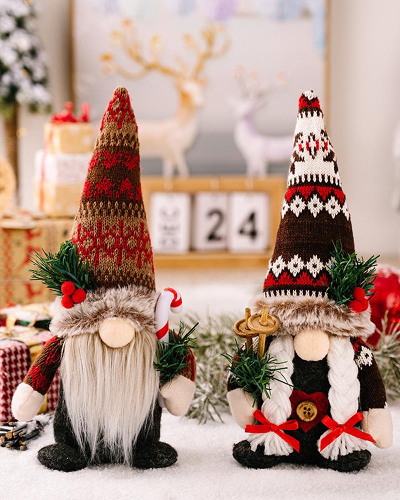 

1pc Christmas Gnome Doll Rudolph Faceless Doll Ornament Kids Toy Gifts Party Props Christmas Tree Window Table Decoration, Style1