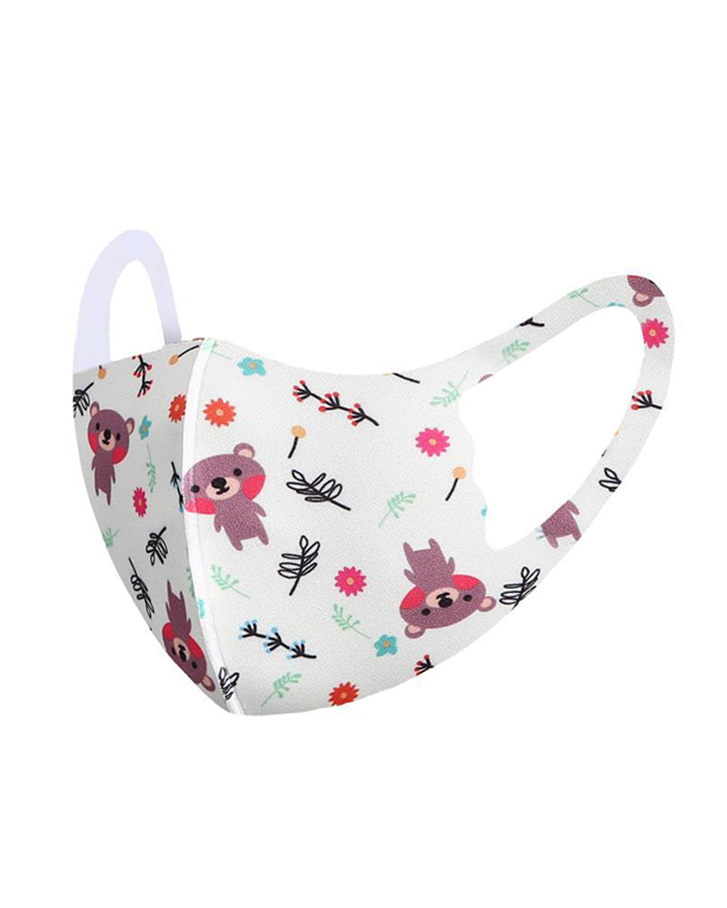 

Cartoon Print Washable Face Mask For Kids, Style1