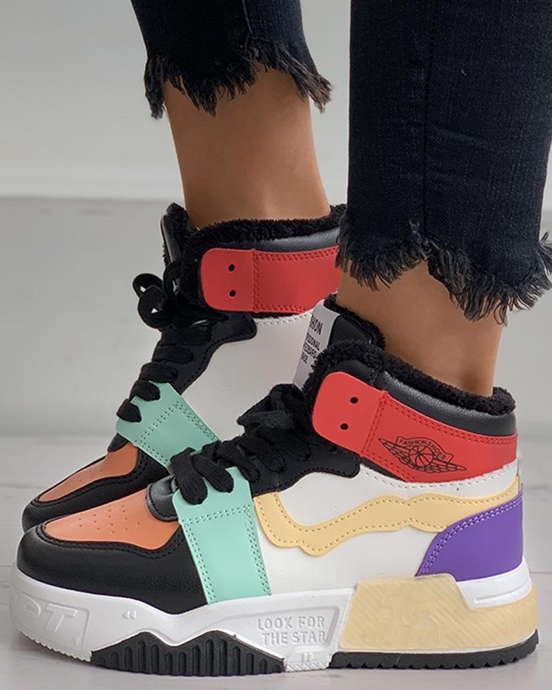 

Colorblock Lace-up Sneaker, Multicolor