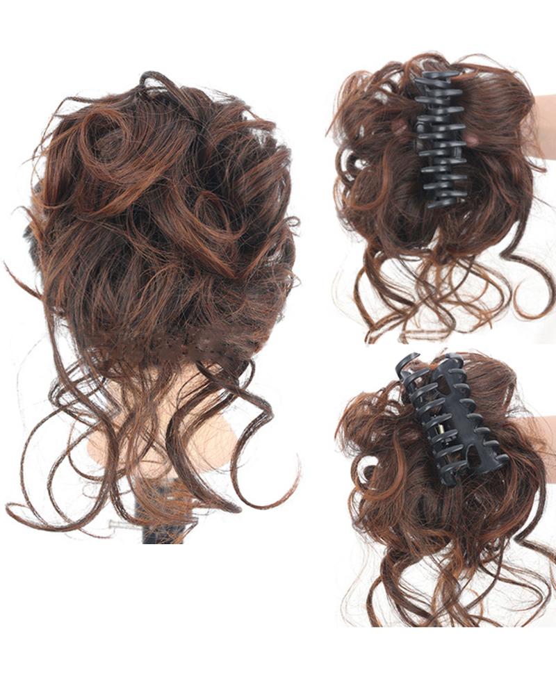 

Messy Bun Hairpiece Ponytail Clip Synthetic Hair Extensions Scrunchies, Style4