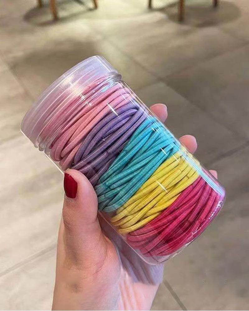 

100PCS Simple Elastic Hair Tie, Style4