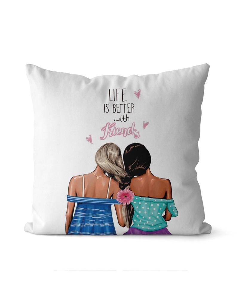 

1PCS Mother's Day Graphic / Letter / Figure Print Cushion Cover Without Filler, Style3