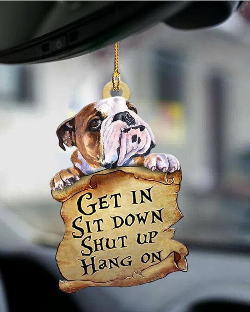 

Pet Dog Slogan Printed Two Sided Ornament, Style1