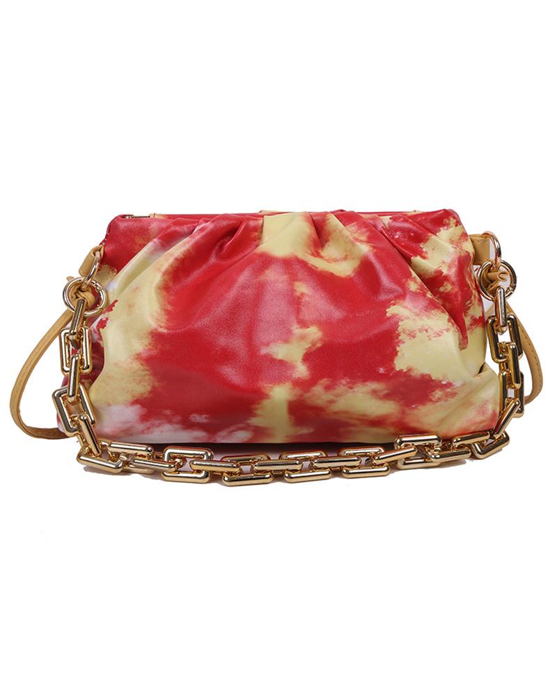 

Tie Dye Ruched Magnet Shoulder Bag, Style1