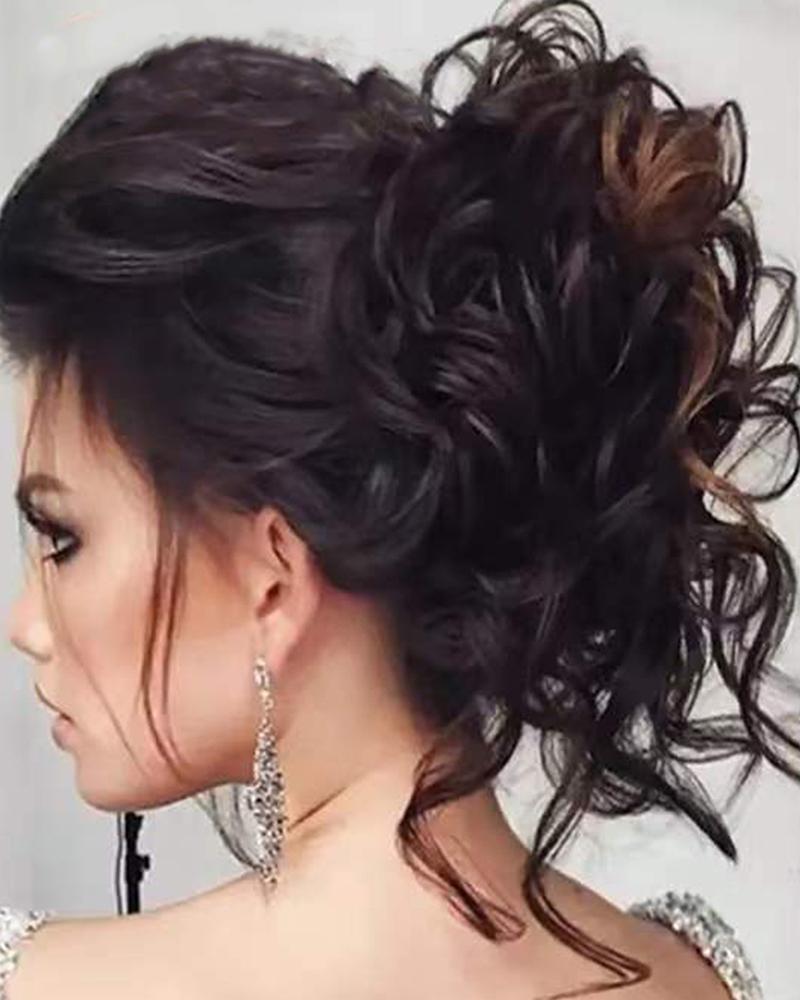 

1pcs Fiber Curly Bun Extension Combs Hair Rope, Style1