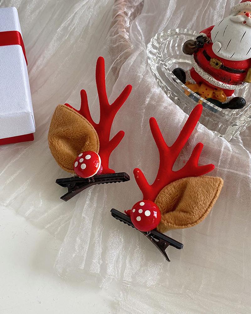 

1Pair Christmas Hair Clips Antlers Hairpins Hair Accessories Christmas Ornament Party Headpiece, Style6