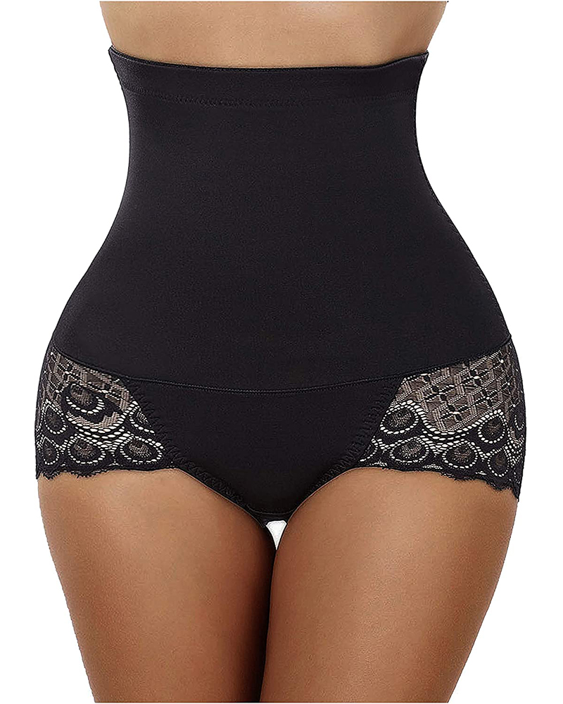 

Lace Body Shaper Tummy Control Panty Slim Waist Trainer, Black