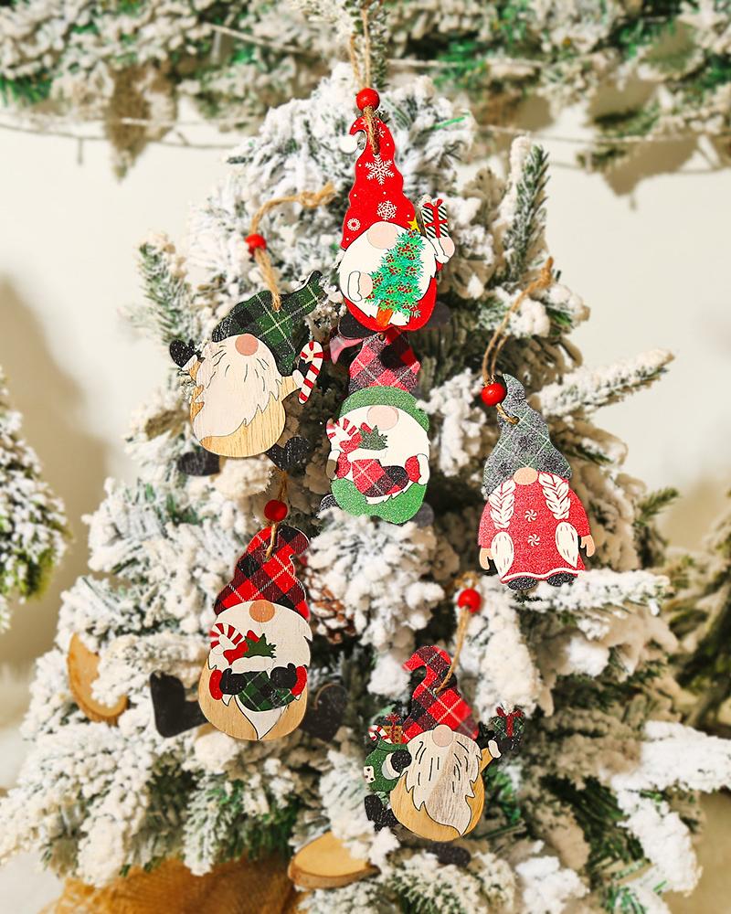 

6PCS Christmas Decorations Gnomes Hanging Ornament for Tree Holiday Family Home Indoor Decor, Multicolor