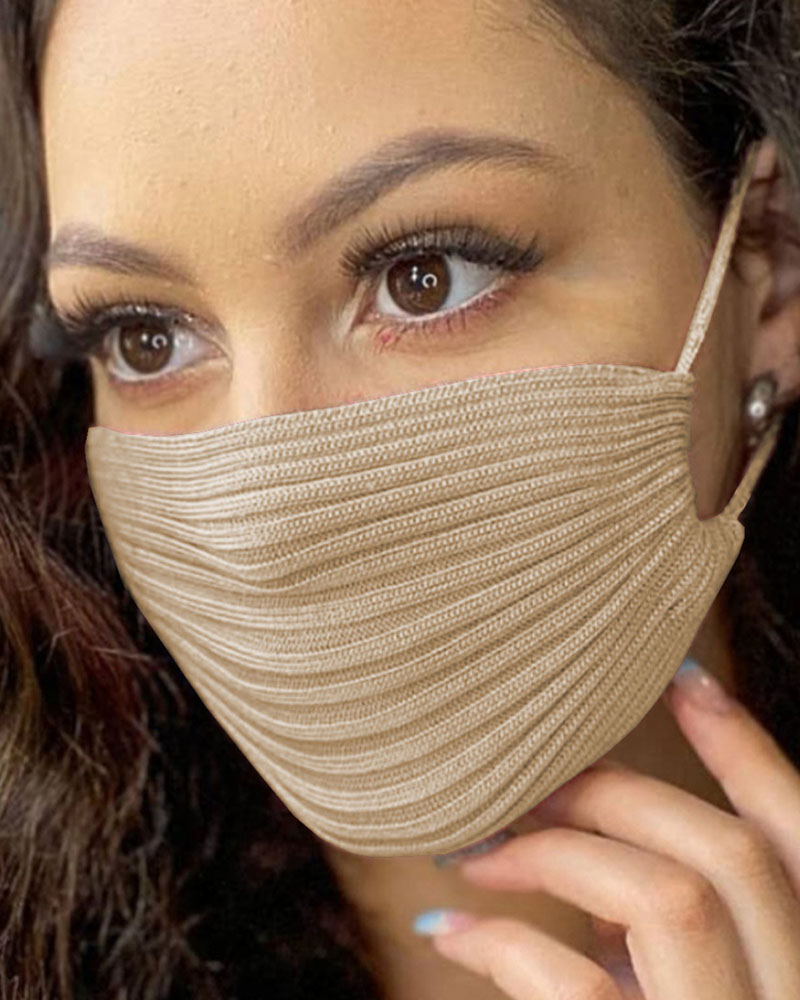 

Breathable Plain Cotton Face Mask, Khaki