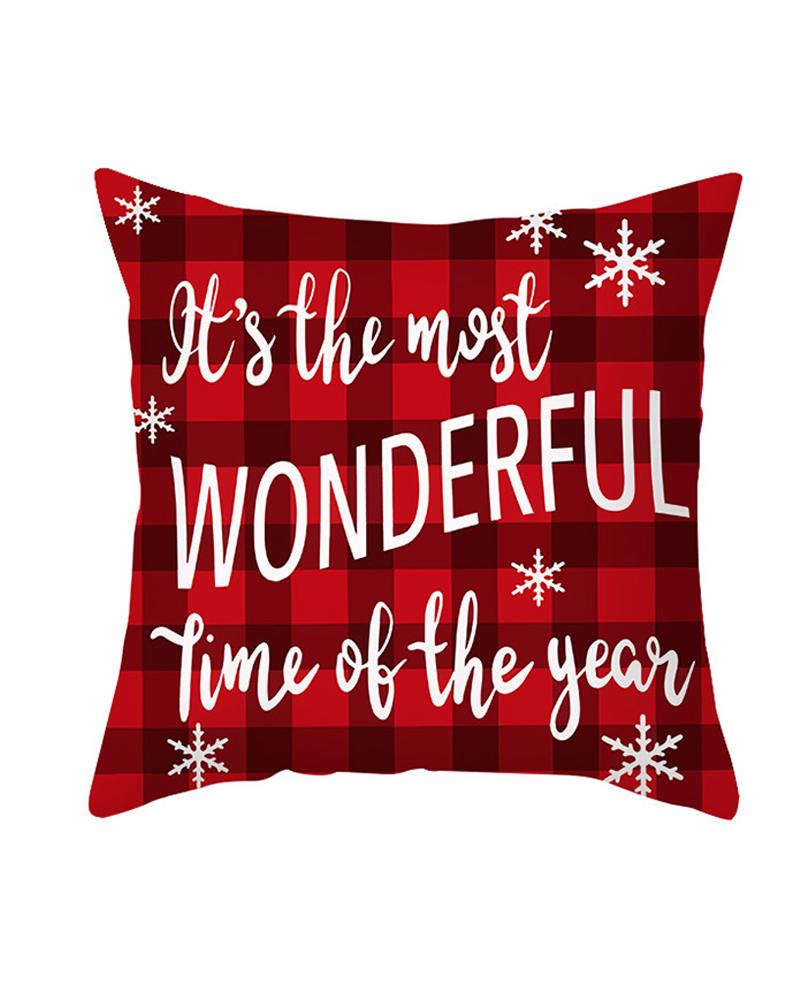 

Christmas Print Cushion Cover Without Filter, Style8