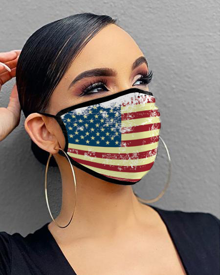 

Flag / Animal / Letter / Lip Print Breathable Mouth Mask Washable And Reusable, Style8