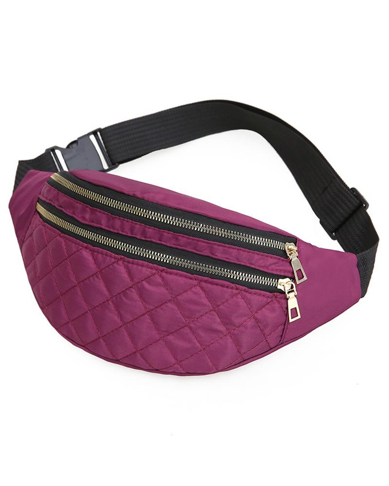 

Waterproof Waist Fanny Pack Portable Crossbody Bags, Purple