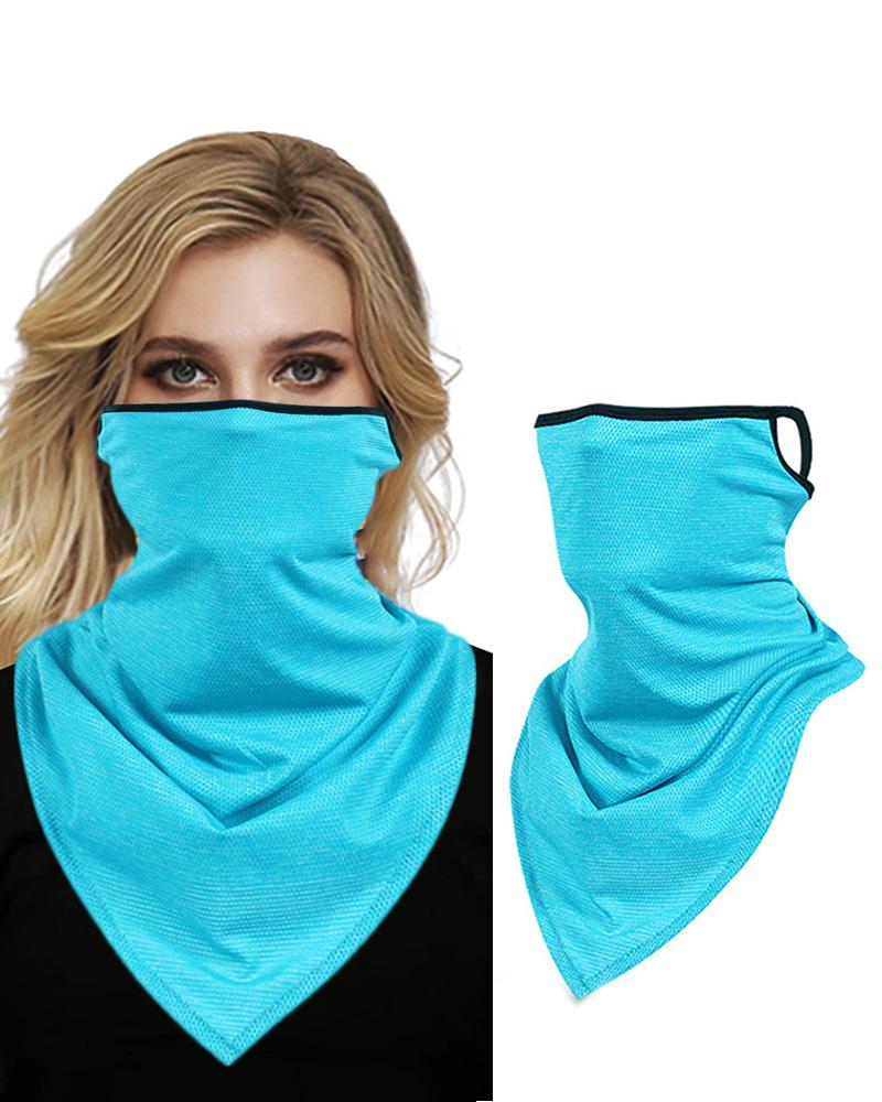 

Solid Breathable Face Cover Windproof Motorcycling Dust Outdoors, Light blue