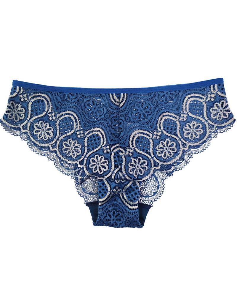 

Lace Skinny Low Waist Panties, Blue