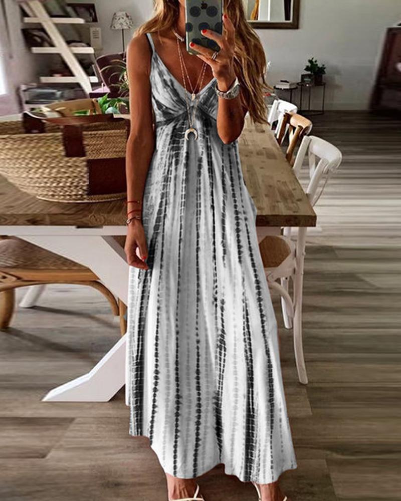 

Tie Dye Cami Maxi Dress, Black