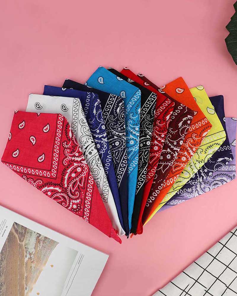 

Paisley Cowboy Bandanas Head Wrap, Multicolor