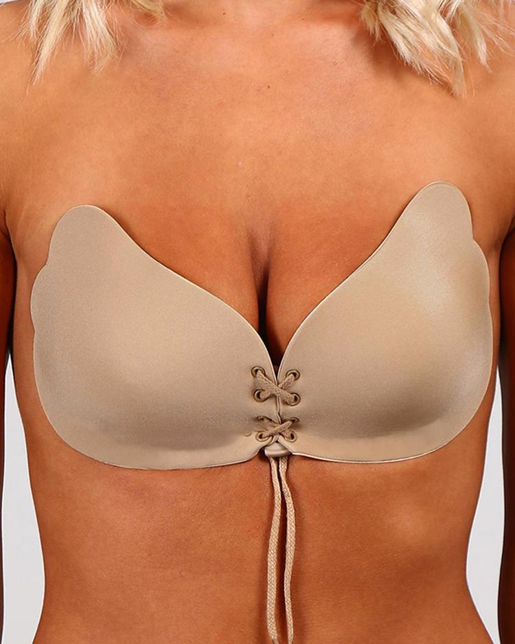 

Breathable Self-Adhesive Push Up Strapless Bra, Nude