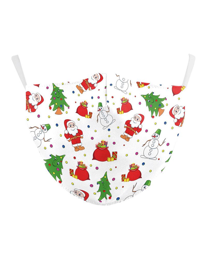 

Christmas Print PM2.5 Filter Breathable Face Mask, Style5