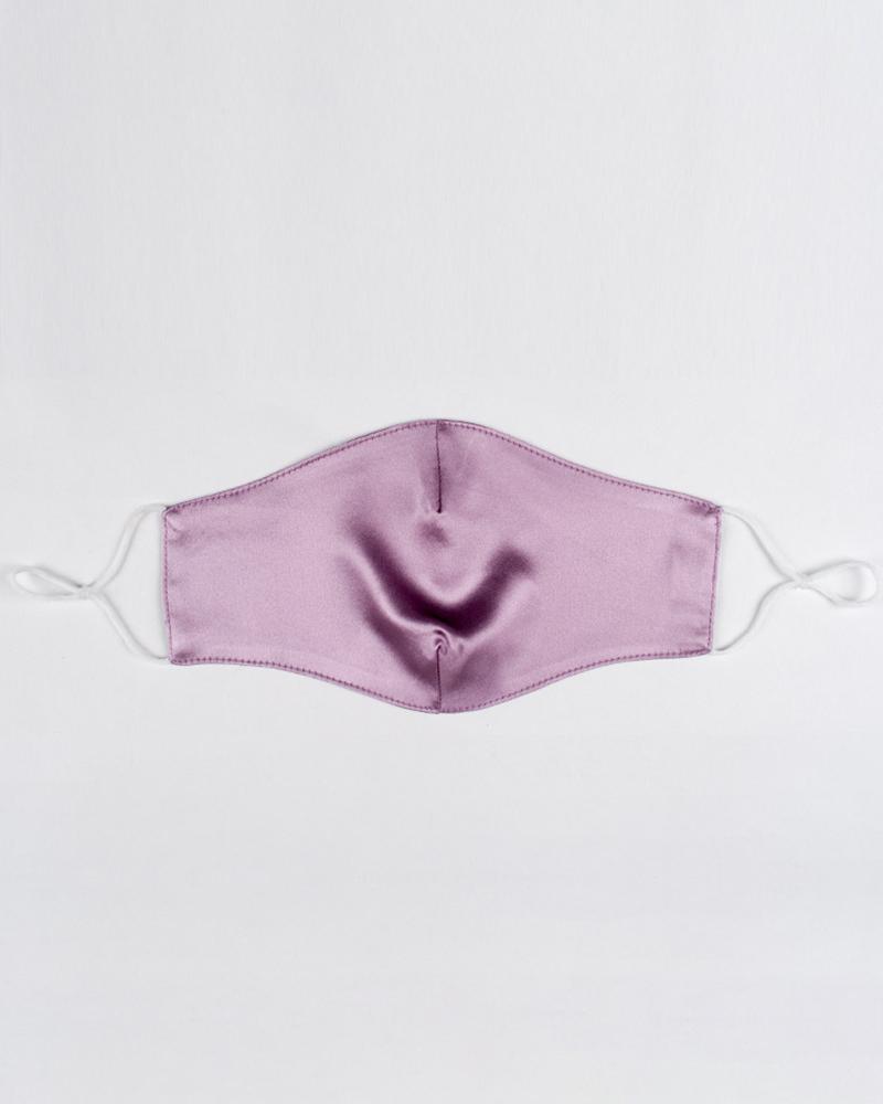 

Solid Breathable Silk Mouth Mask Washable And Reusable, Purple
