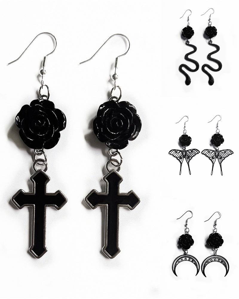 

1Pair Halloween Gothic Dangle Drop Earrings, Style1