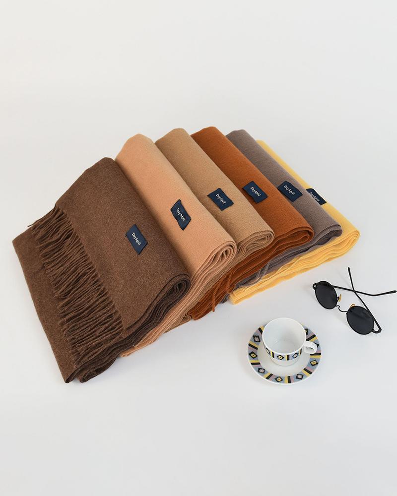 

Tassel Design Warm Long Scarf, Coffee