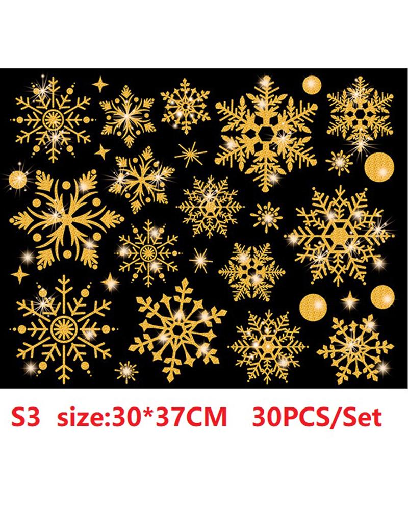 

1Sheet Christmas Snowflake Glitter Window Sticker, Style3