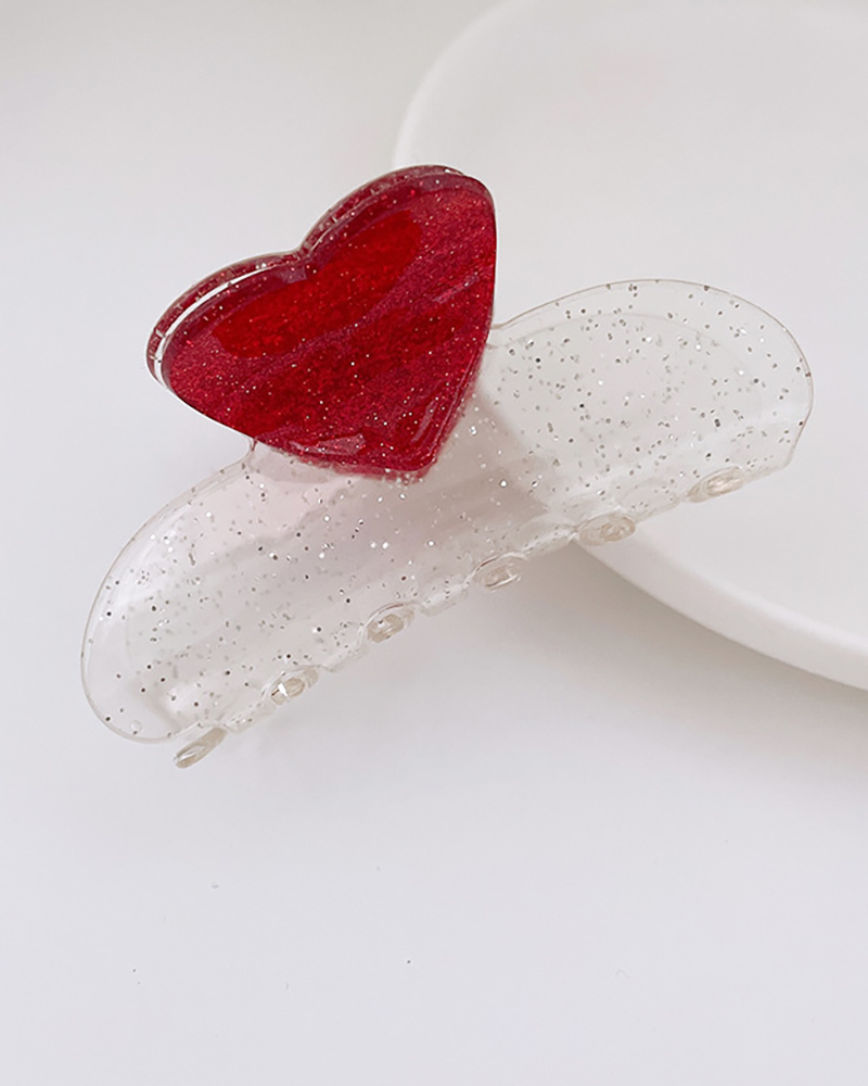 

1pcs Heart Shaped Hair Claw, Style1